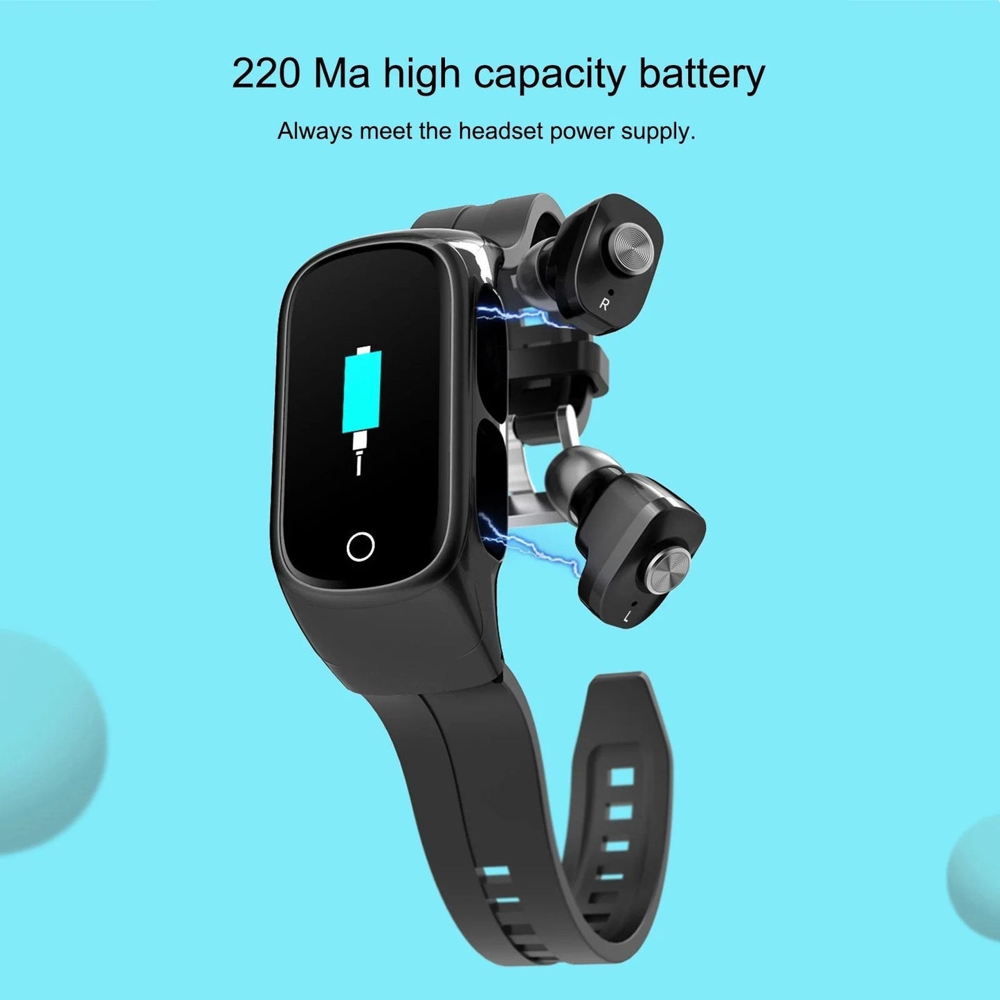 2-In-1 Smart Watch & Earbuds Fitness True Wireless Combo - aydens bidness