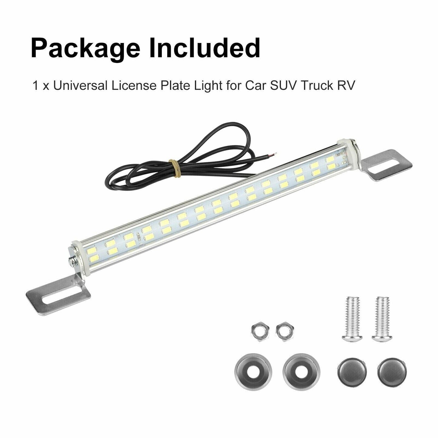Universal License Plate LED Back Up Light for Car SUV Truck RV 6000K Super White