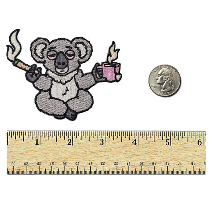 High Koala Tea Pun Patch
