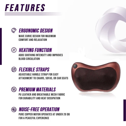 Back and Neck Massage Pillow w/Heat - aydens bidness