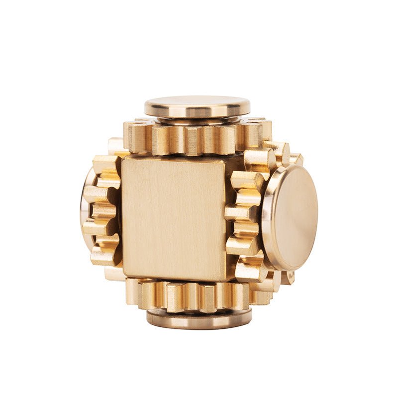 Brass Cube Gears Spinner - aydens bidness