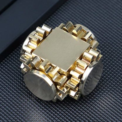 Brass Cube Gears Spinner - aydens bidness