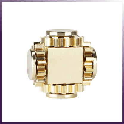 Brass Cube Gears Spinner - aydens bidness