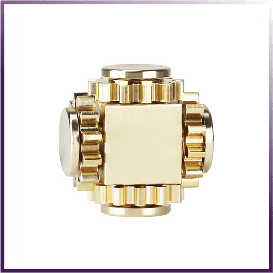 Brass Cube Gears Spinner - aydens bidness