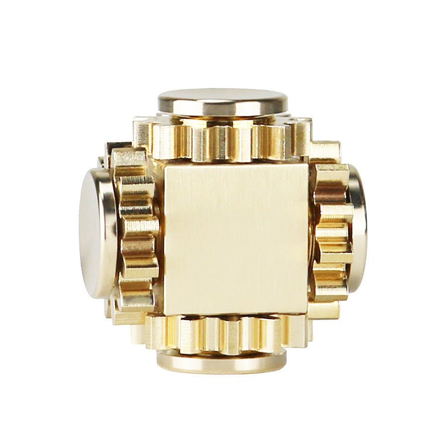 Brass Cube Gears Spinner - aydens bidness
