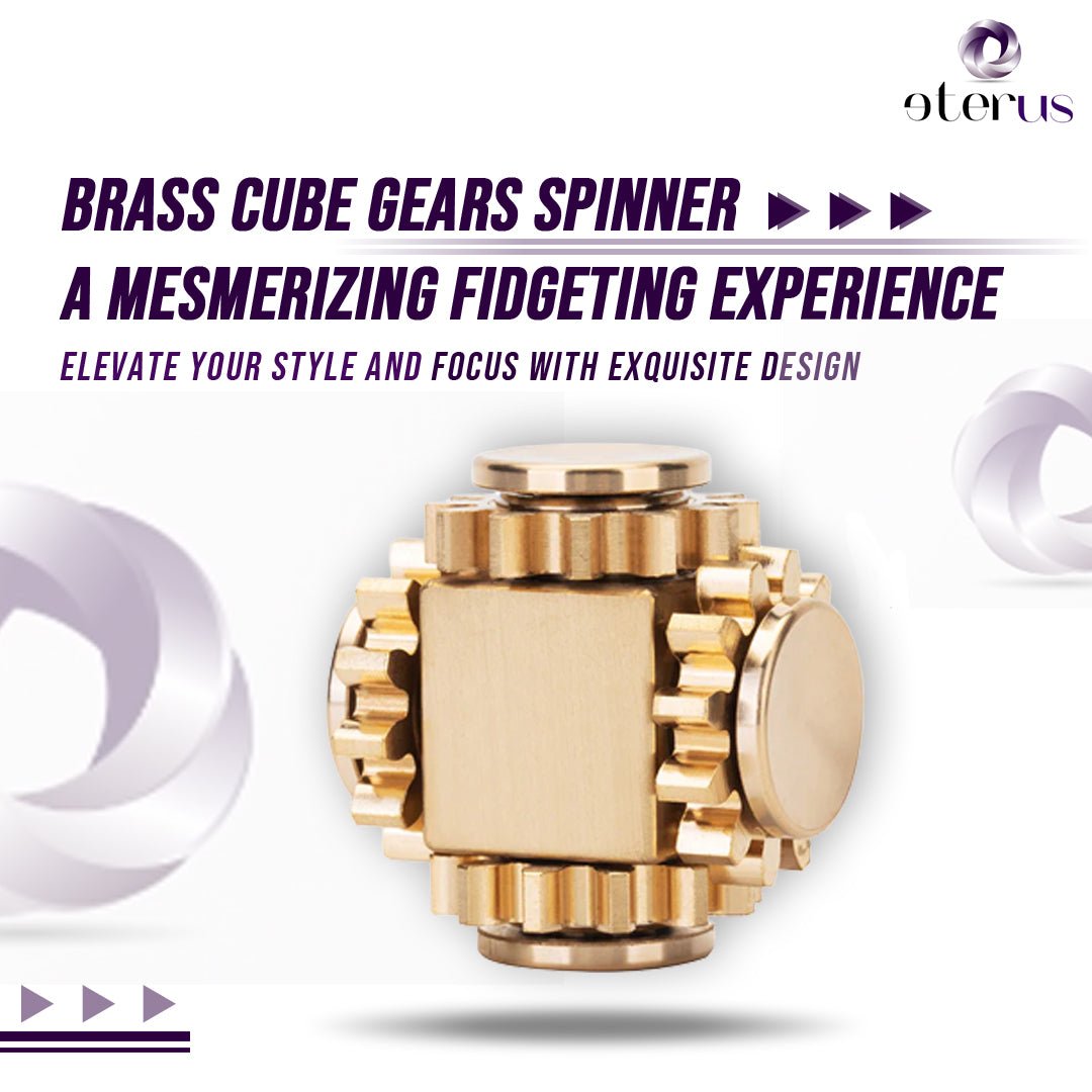 Brass Cube Gears Spinner - aydens bidness