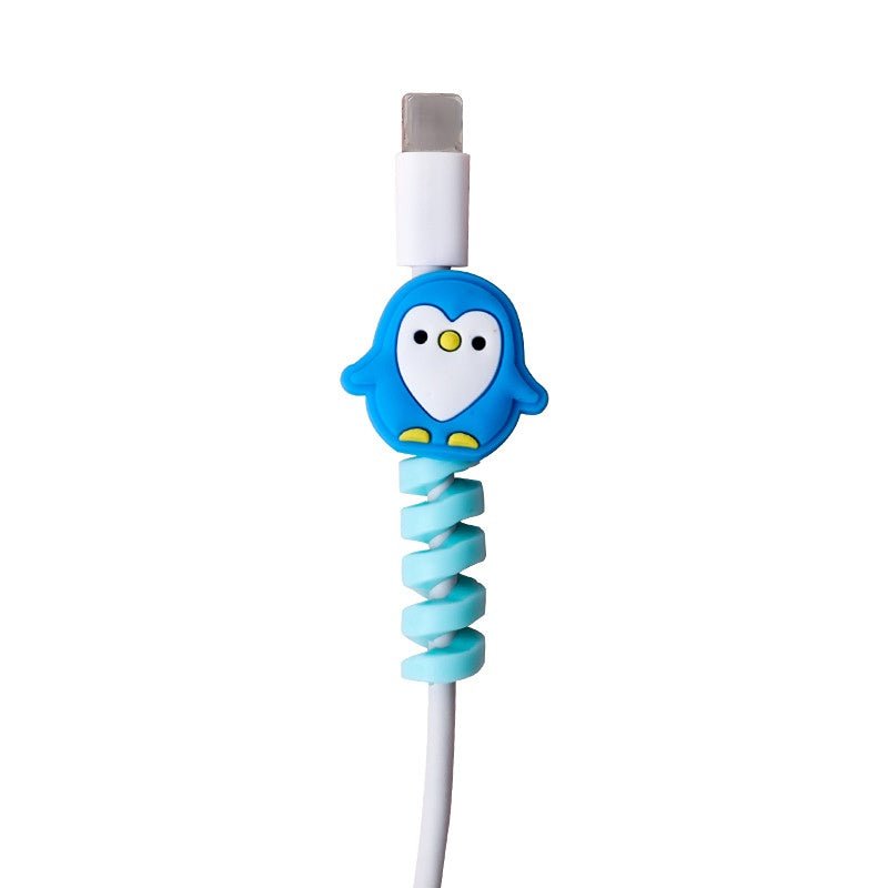 Cartoon Spiral USB Cable Protector and Organizer Bobbin - aydens bidness