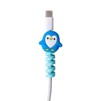 Cartoon Spiral USB Cable Protector and Organizer Bobbin - aydens bidness