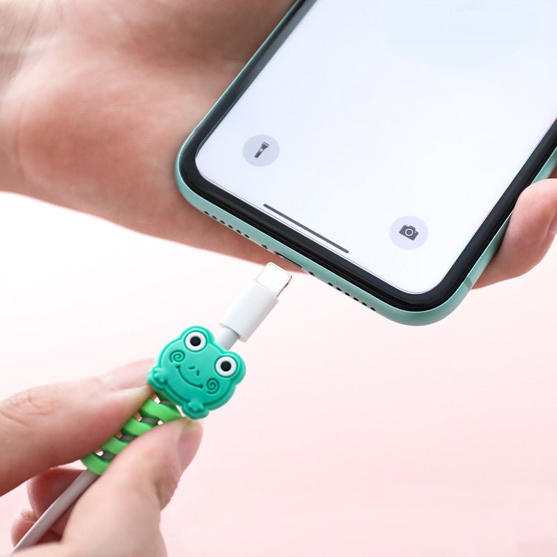 Cartoon Spiral USB Cable Protector and Organizer Bobbin - aydens bidness