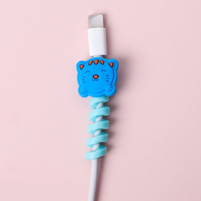Cartoon Spiral USB Cable Protector and Organizer Bobbin - aydens bidness