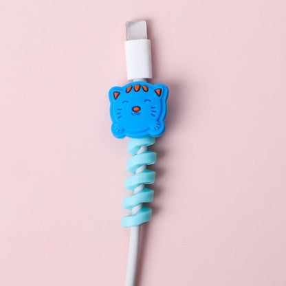 Cartoon Spiral USB Cable Protector and Organizer Bobbin - aydens bidness