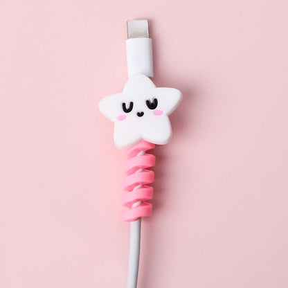 Cartoon Spiral USB Cable Protector and Organizer Bobbin - aydens bidness