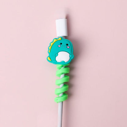 Cartoon Spiral USB Cable Protector and Organizer Bobbin - aydens bidness