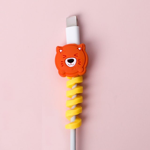 Cartoon Spiral USB Cable Protector and Organizer Bobbin - aydens bidness