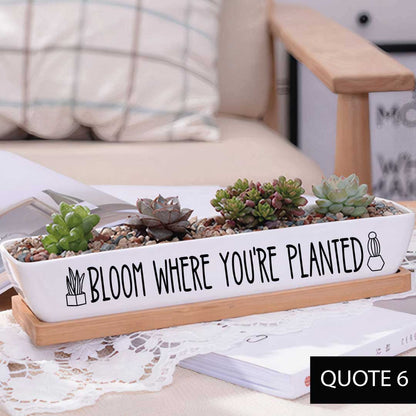 Message in a Planter - 7" Long