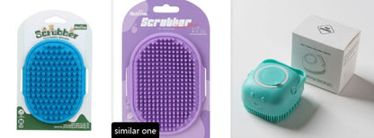 Petteamers 3PCS Dog Shampoo Brush | Dog Bath Brush | Dog Scrubber for Bath | Dog Bath Brush Scrubber | Dog Shower/Washing Brush - aydens bidness